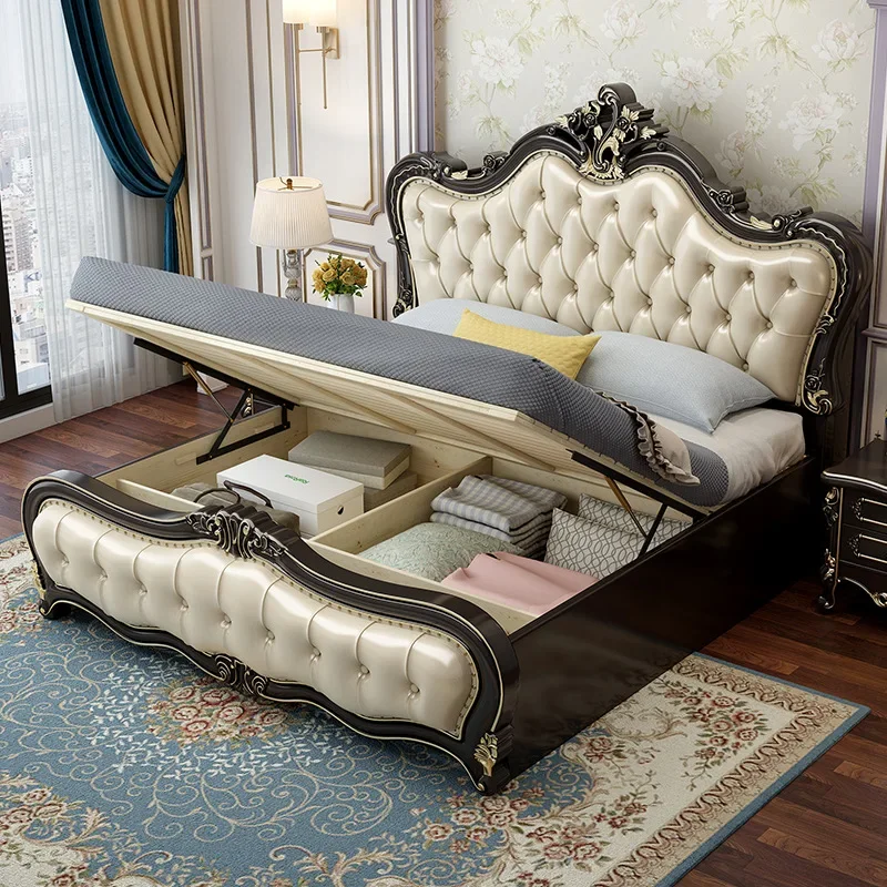 

z Wood Luxury Leather Bed Frame For Home Design Furniture Wooden Box Bed Design