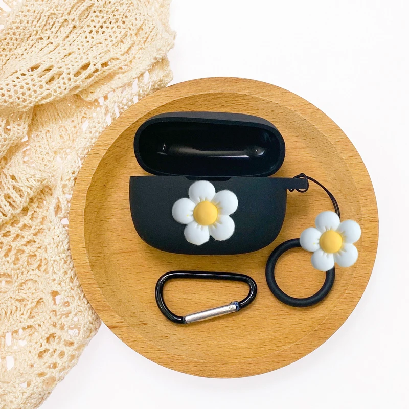 Милый чехол с цветочным рисунком ДЛЯ Jabra ELITE 4 Active / Elite 3 / Elite 2, чехол с противоударным кольцом для наушников, силиконовый чехол для телефона