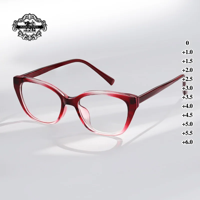 

Ultra-light Fashion TR90 Alloy Eyewear Cat Eye Myopia Glasses Retro Optical Prescription Eyeglasses Women Hyperopia 0 To +6.0