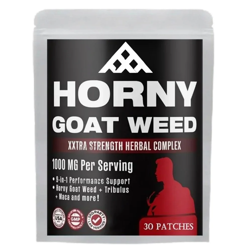 

30-пластыри Horny Goat Weed для мужчин, транспьютерные пластыри с усилителем энергии корня маки Panax женьшеня, поддержка памяти