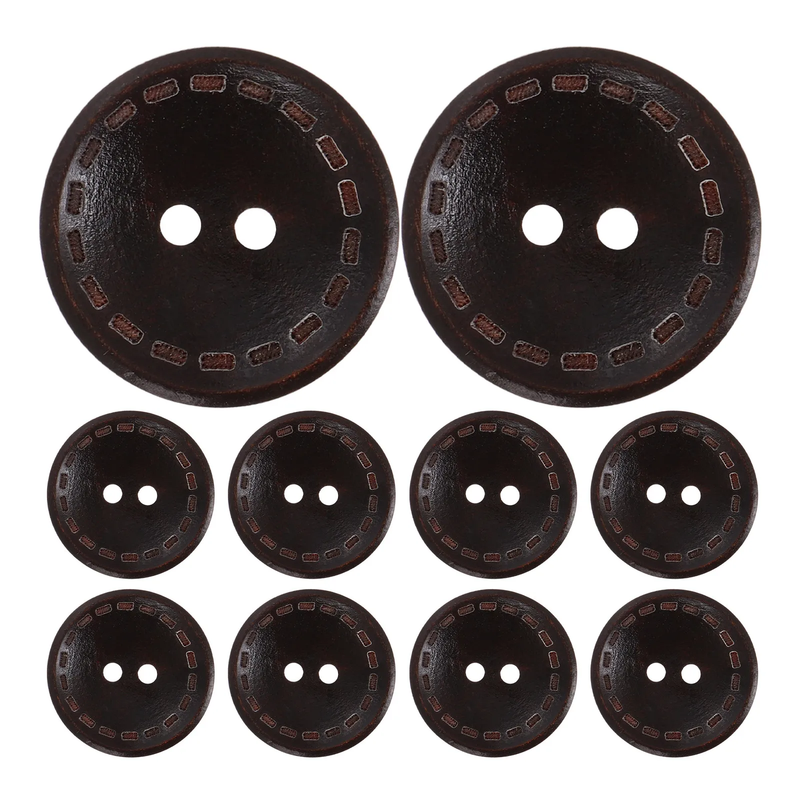 50Pcs Wooden Buttons 2 Holes Robust Longlasting Sewing Buttons for Clothing Replacement Craft Projects Knitting Sewing