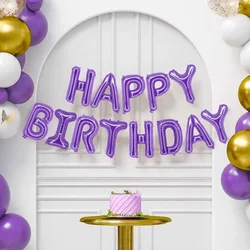 16-calowa fioletowa folia Happy Birthday Banner Balony Dekoracje Lawendowe Happy Birthday Lilac Happy Birthday Baby Shower Ballloon