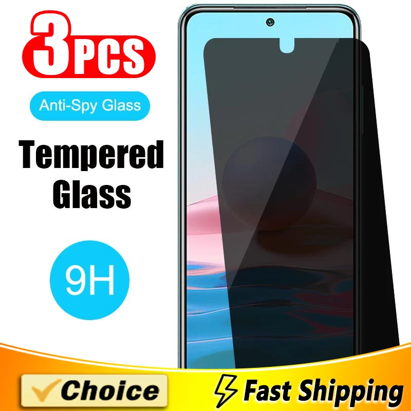 3 Pcs Anti-Peepping Privacy Tempered Glass For One Plus 3T 5T 6T 7T 8T 9R 10T Ace Pro Screen Protector Anti- Scratch Phone Film