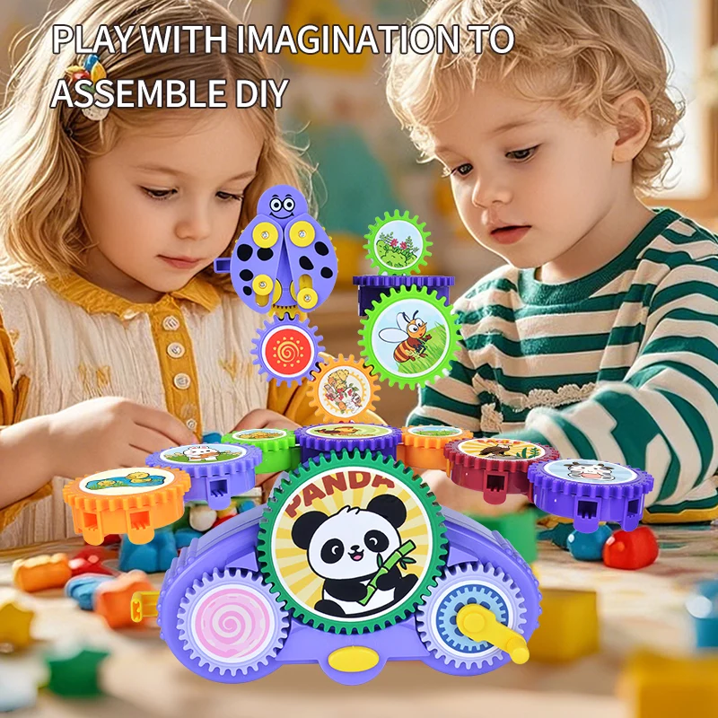 

Children's ever-changing educational assembly toys electric gear building blocks birthday gifts for boys and girls