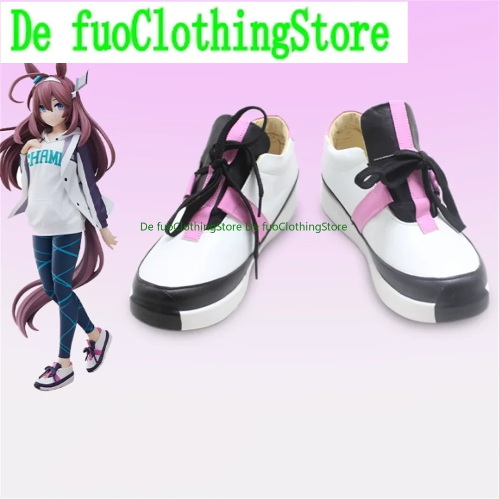 

Umamusume Pretty Derby Mihono Bourbon, обувь для косплея, ботинки, игра, аниме, карнавал, вечеринка, Хэллоуин, Рождество, DefuoClothing, магазин обуви