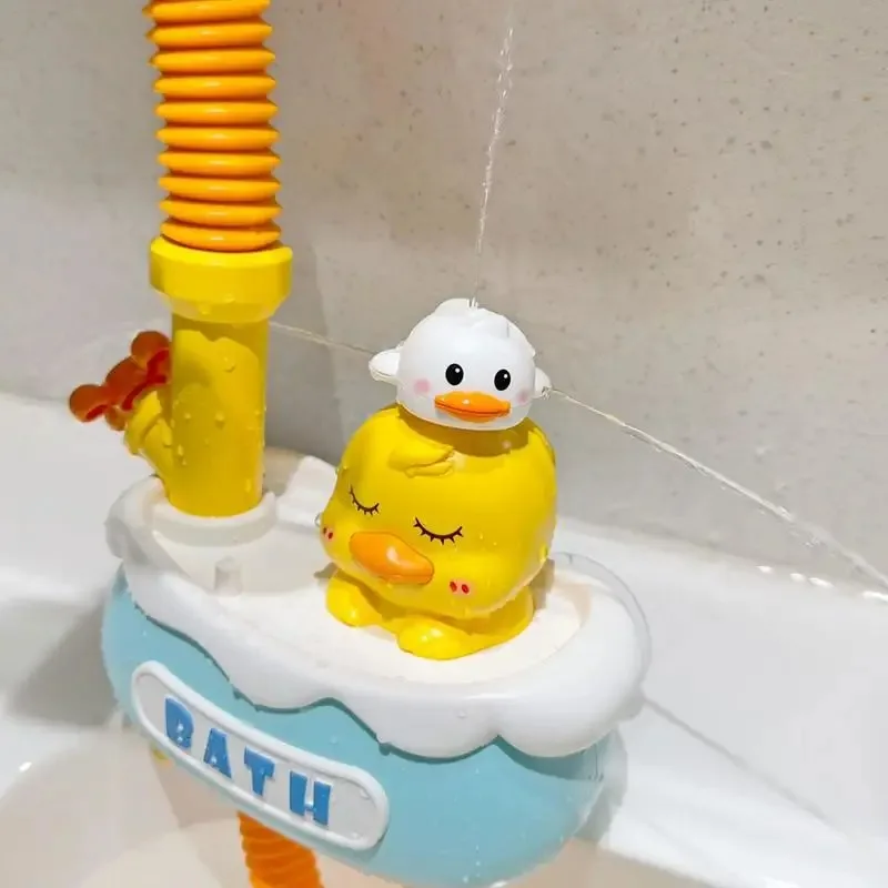 

Electric simulation little yellow duck toy baby plays water shower duck spray bath bath shower baby shower