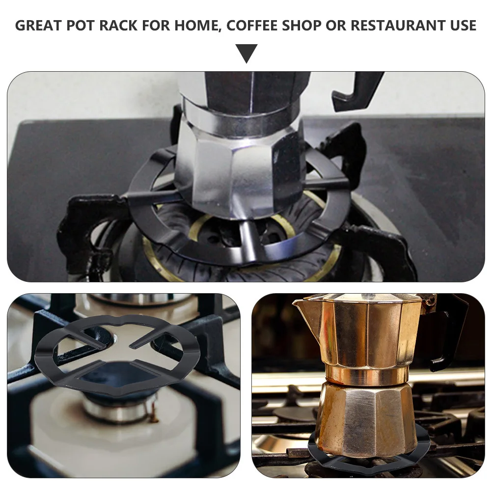 

6Pcs Coffee Pot Stove Stand Gas Stove Ring Reducer Iron Rack for Small Pots Pan Holder Anti-Skid Surface Kitchen Restaurant