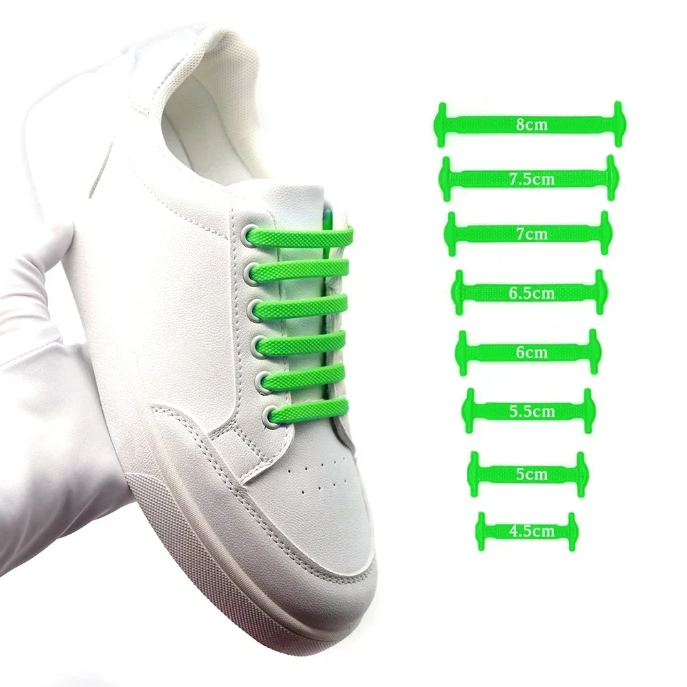 New 16Pcs Elastic Shoe Laces All Sneakers Silicone Stretch Shoelaces Unisex Fashion No Tie Shoelace Rubber Band Shoelaces image 2