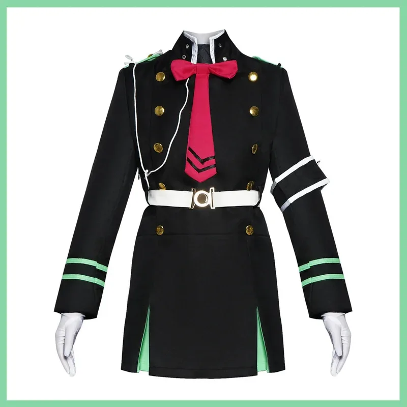 2025년 AAA 애니메이션 오브 더 엔드 시노아 히이라기 코스프레 의상 오와리 노 세라프 군복 드레스 가발 여성 카니발 할로윈