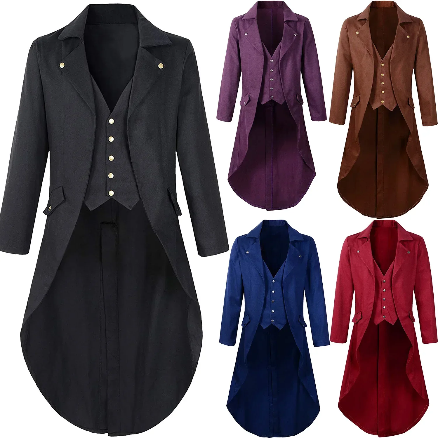 

New Men's Medieval Gothic Retro Tuxedo Coat