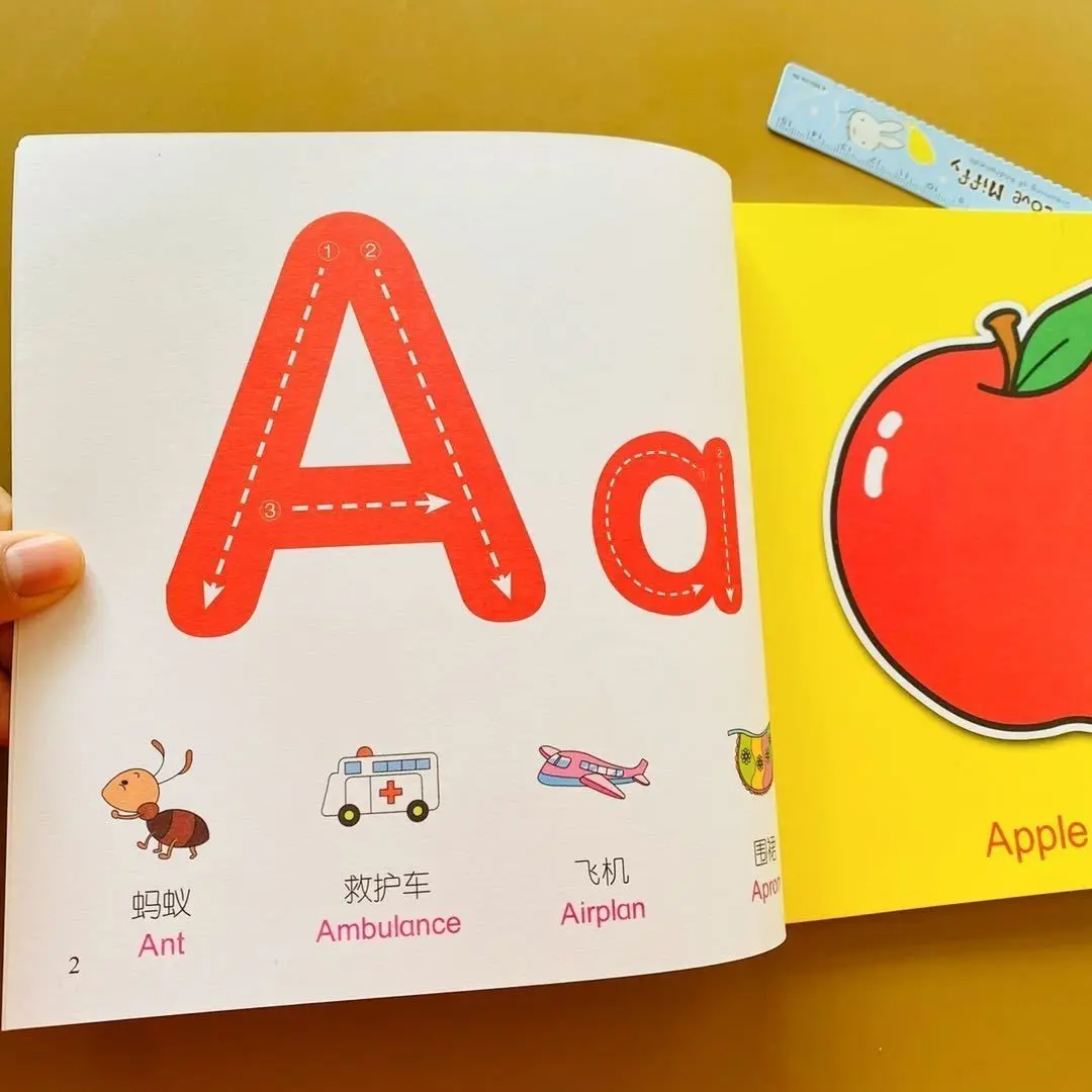 

New 0-6-Year-Old Baby Enlightenment Learning Book Preschool English Letters Abc Words Picture Book Libros Livros