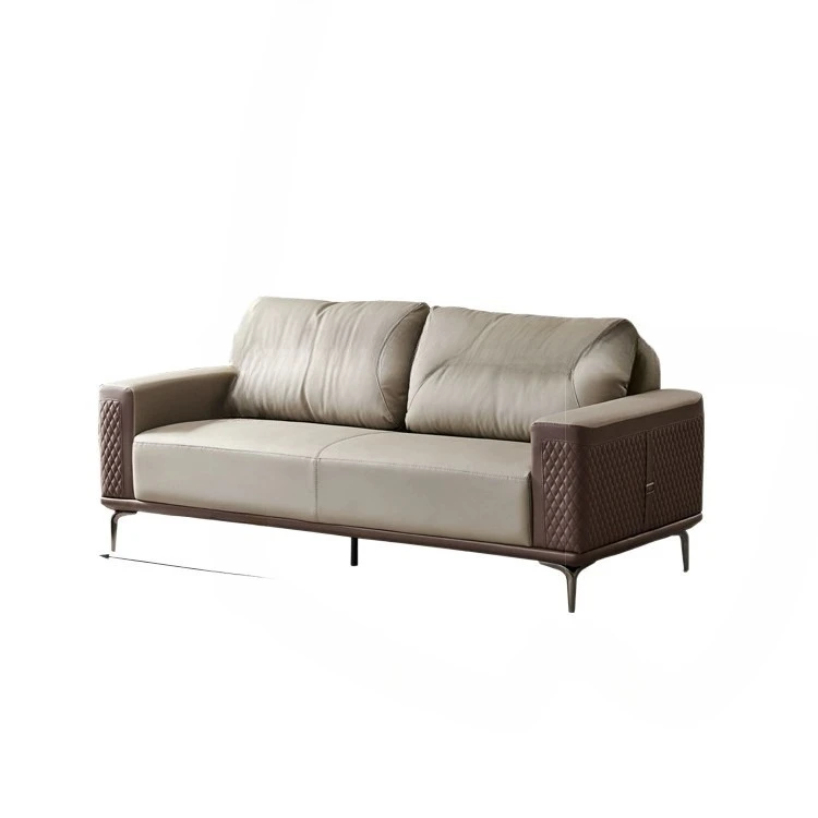 

Small apartment leather art hotel apartment sofa, simple and modern guest reception negotiation office sofa, coffee tabl