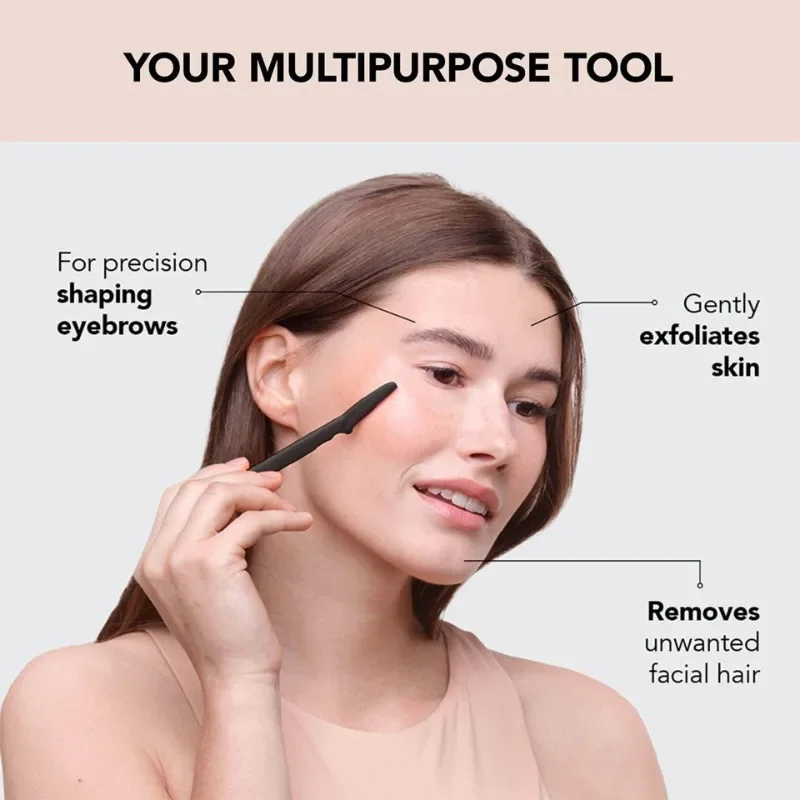100Pcs Body & Facial Hair Removal Shaver Blades – Precision Eyebrow Shaping Knife & Trimmer Blades – Safe Makeup Beauty Tool