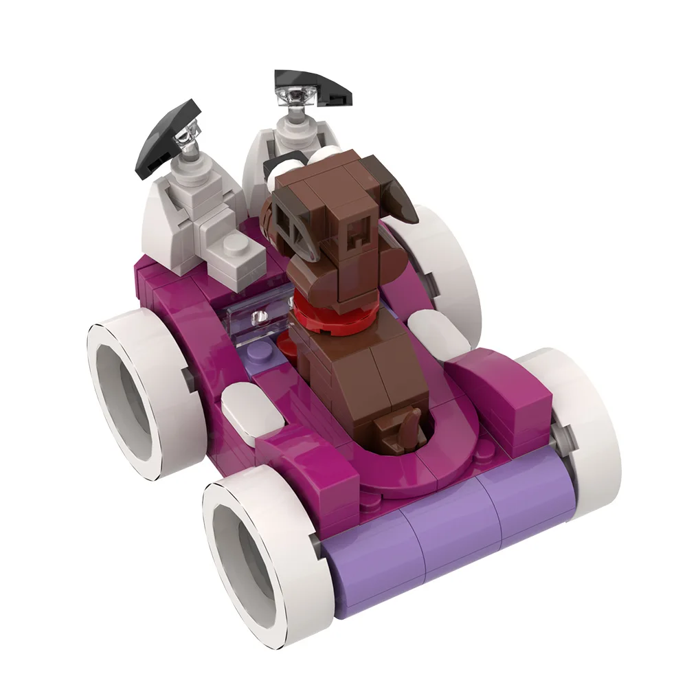 Moc putt-putt & pep modelo blocos de construção carros filme dos desenhos animados carro bonito animal labrador cão de estimação criativo tijolo brinquedo presente do miúdo