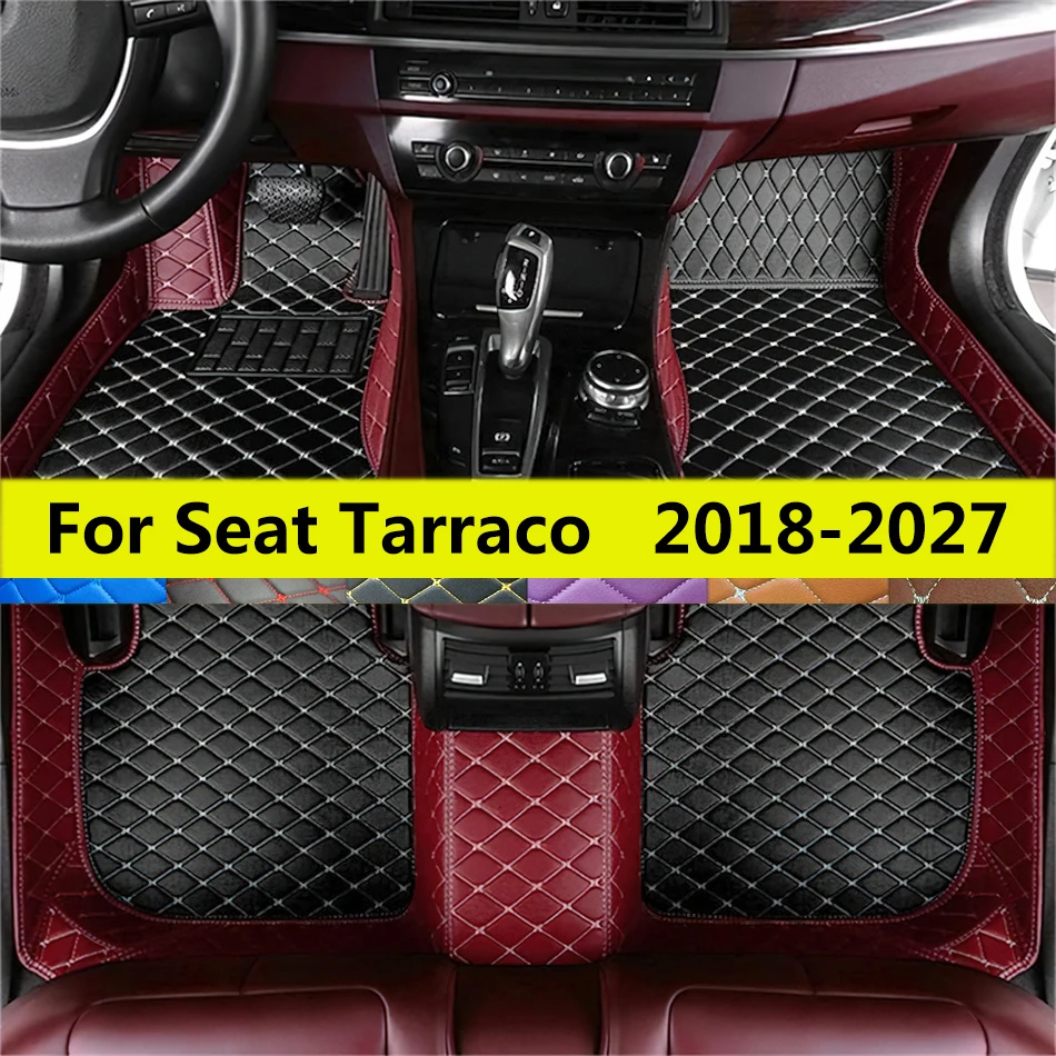 

5-местные коврики для Seat Tarraco KN2 2018 2019 2020 2021 2022 2023 2024 2025 2026 2027 Автомобильные кожаные подушечки для ног Коврики Авто ковер