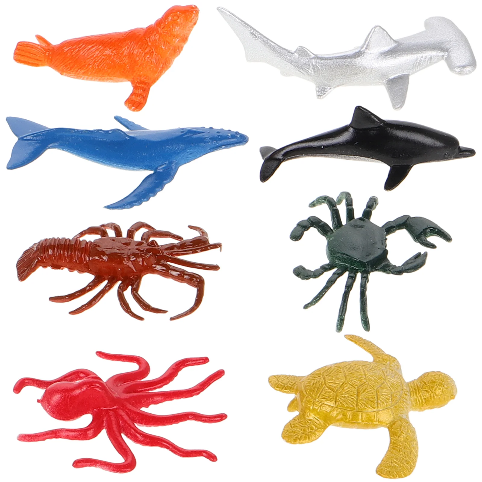 8 Pcs Marine Animal Model under The Sea Crafts Creature Toys Mini Tots Animals Kid Children Kids Kits Age 5-8 for Set Ocean