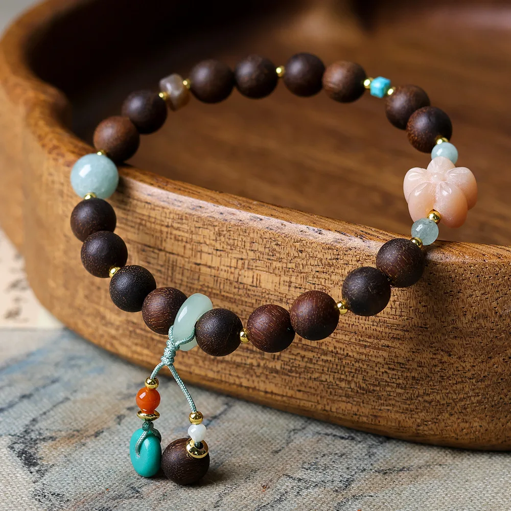 Winter on the new descending incense bracelet original play Bodhi root peach blossom Chinese women's strings