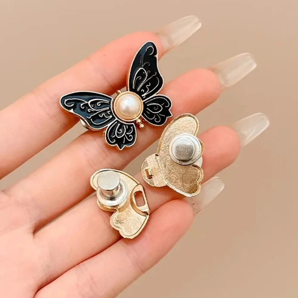 Butterfly Jeans Button Adjustable Clips For Pant Skirts Waist Tightener Buckle Snap Button Pants Retractable Button Adjuster