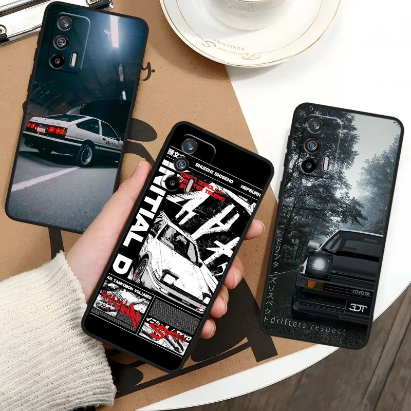 Initial-D F-ujiwara Tofu Shop For OPPO Realme GT Neo 10 9i 8i 7i 6s 5 Narzo 50i 50A 240W Pro Plus Black Soft Phone Case