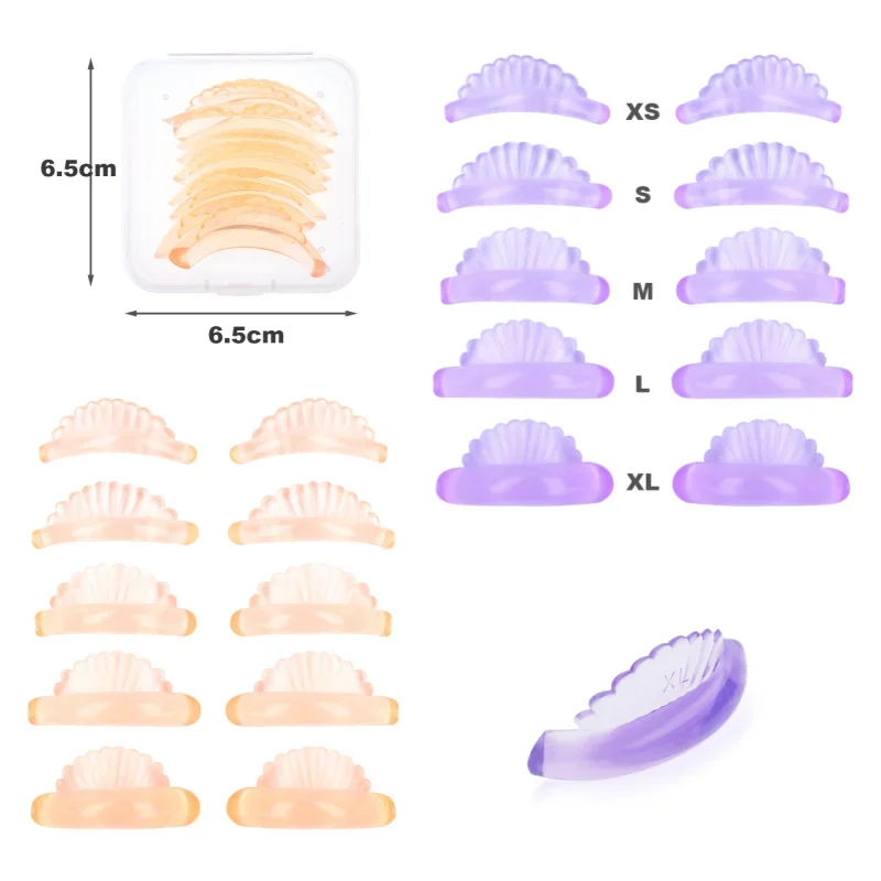 Nuevo 5 pares de almohadillas de carcasa de silicona elevador de pestañas rizador 3D permanente parches para ojos aplicador extensión de pestañas postizas herramientas de maquillaje