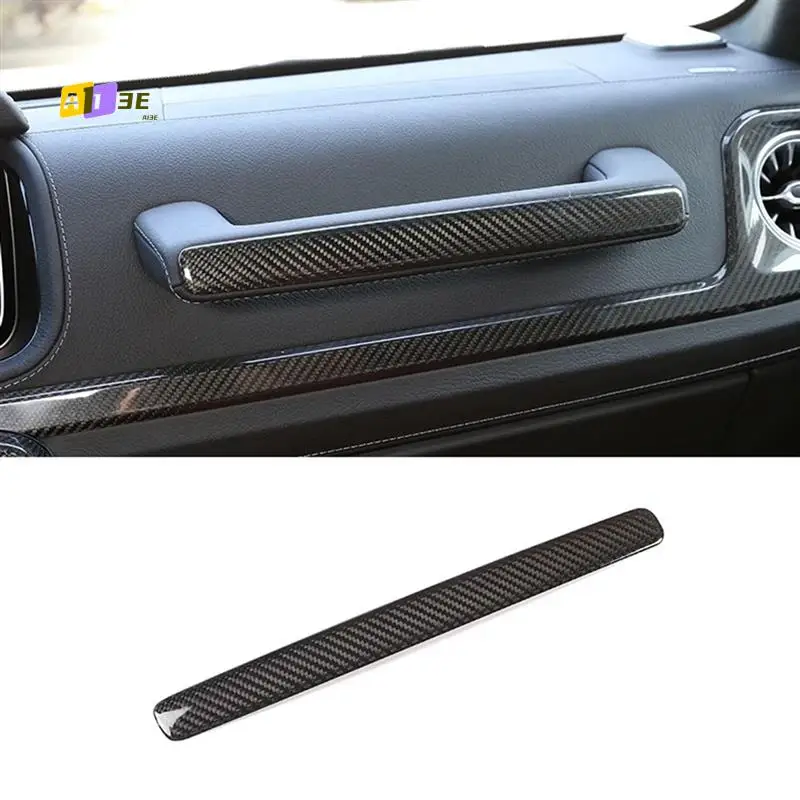 

A03E-Dry Carbon Fiber Co-Pilot Glove Box Handle Cover Trim Accessories For Mercedes Benz G Class W463 G350 G400 G55 G63 2019-202