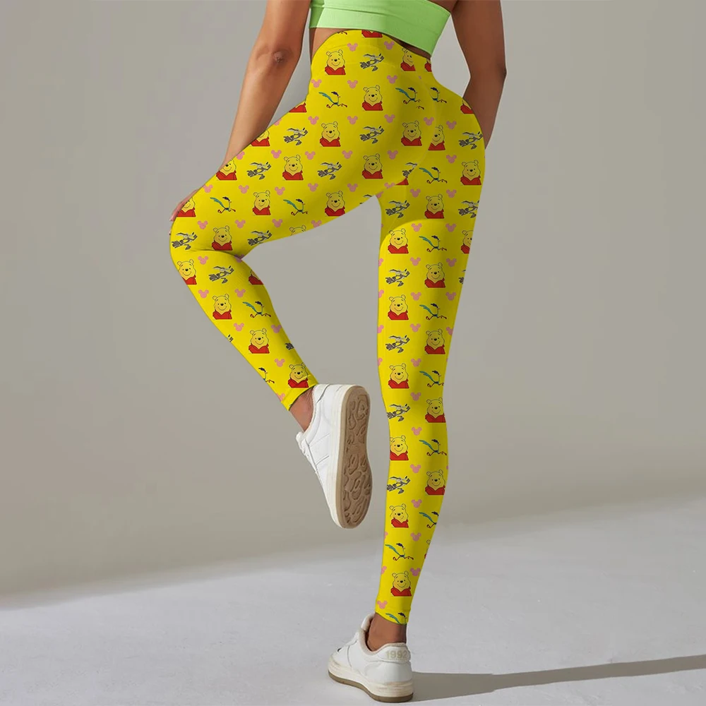 Disney cartoon print gymlegging dames yogabroek sexy yogabroek dames sportkleding fitnesskleding