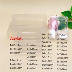 100pcs ABC Clear PVC Transparent Boxes for Jewelry Packaging Box Wedding Candy Chriastmas Gift Box Plastic Storage Boxs 2 Sides