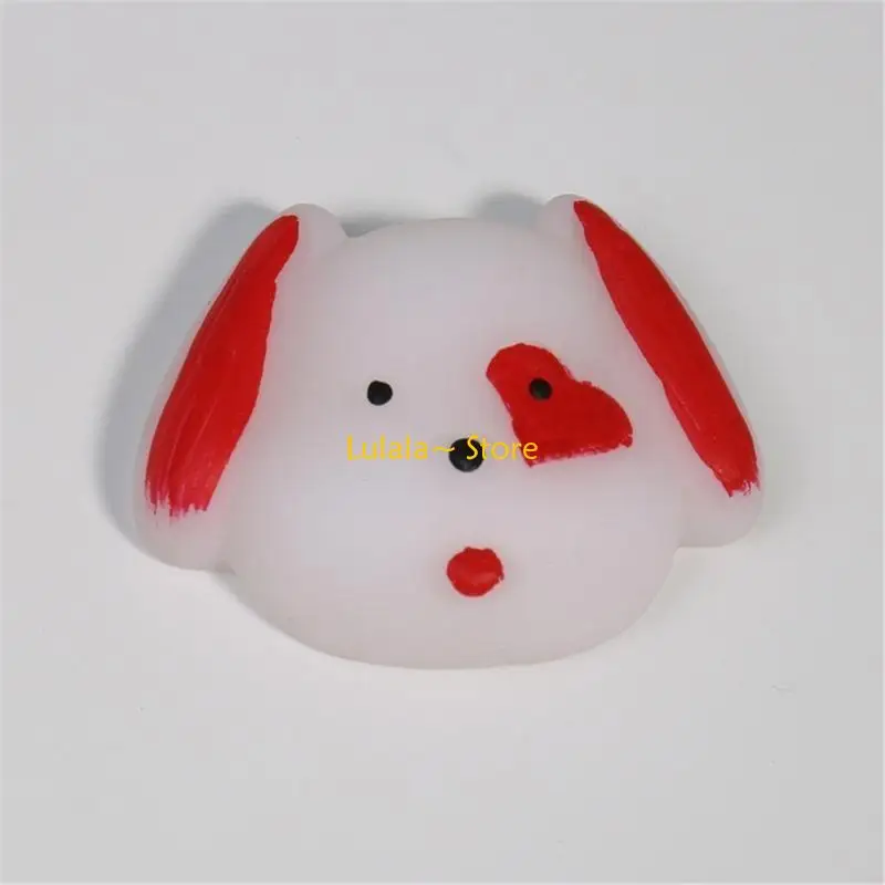 Y4QA Handknijp TPR-speelgoed Mooie roze Mochi Dierenspeelgoed Goodie Bag-vullers voor kinderen