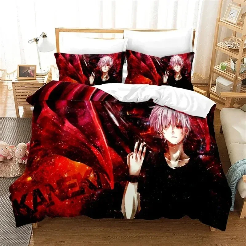 

Tokyo Ghoul Kaneki Ken 3D NEW Duvet Cover Pillowcase Bedding Set Adult Boy Girl Bedroom Decoration Children Single Double Large