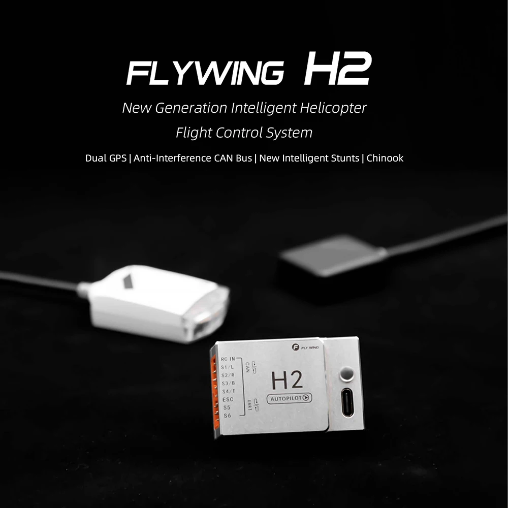 جديد FlyWing H2 وحدة تحكم في الطيران ثلاثية الأبعاد الطيار الآلي مع نظام تحديد المواقع المزدوج الدوران نظام لمحاذاة Trex SAB GAUI مقياس 6CH RC هليكوبتر