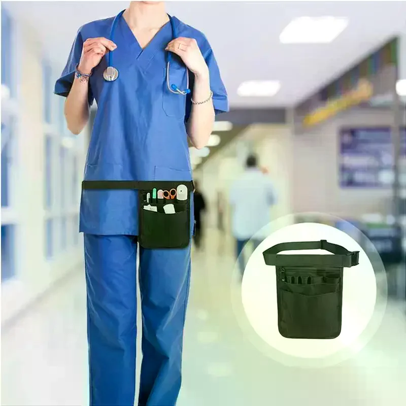 قابل للتعديل ممرضة حزمة مراوح المحمولة سعة كبيرة أكسفورد القماش ممرضة الحقيبة الخصر حقيبة متعددة مقصورة حزام الجيب المنظم