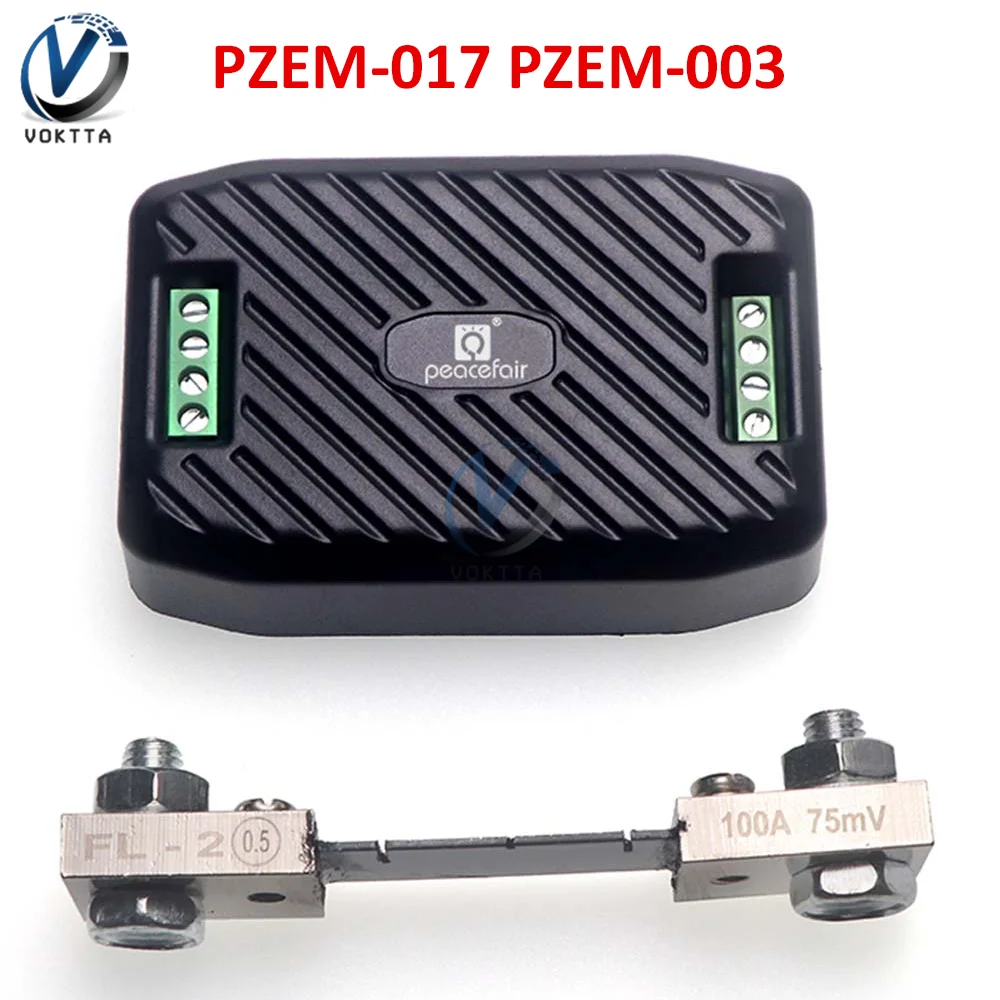 Tensão Atual Energia Medidor de Potência Testador de Tensão Modbus com Shunt Voltímetro Amperímetro Pzem017 dc 0300v 10a-300a