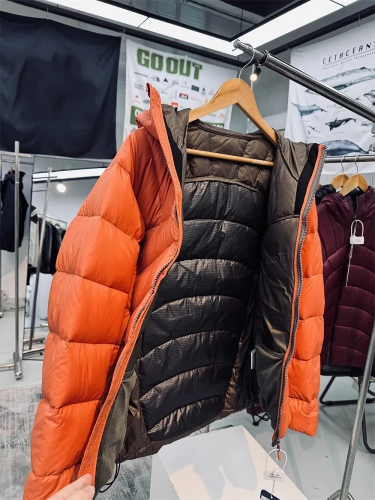 Winter Outdoor Thick Windproof Men Down Coat Zipper Hooded Skiing Puffer Jacket Long Sleeve Overocat Climb Mountains Outerwear