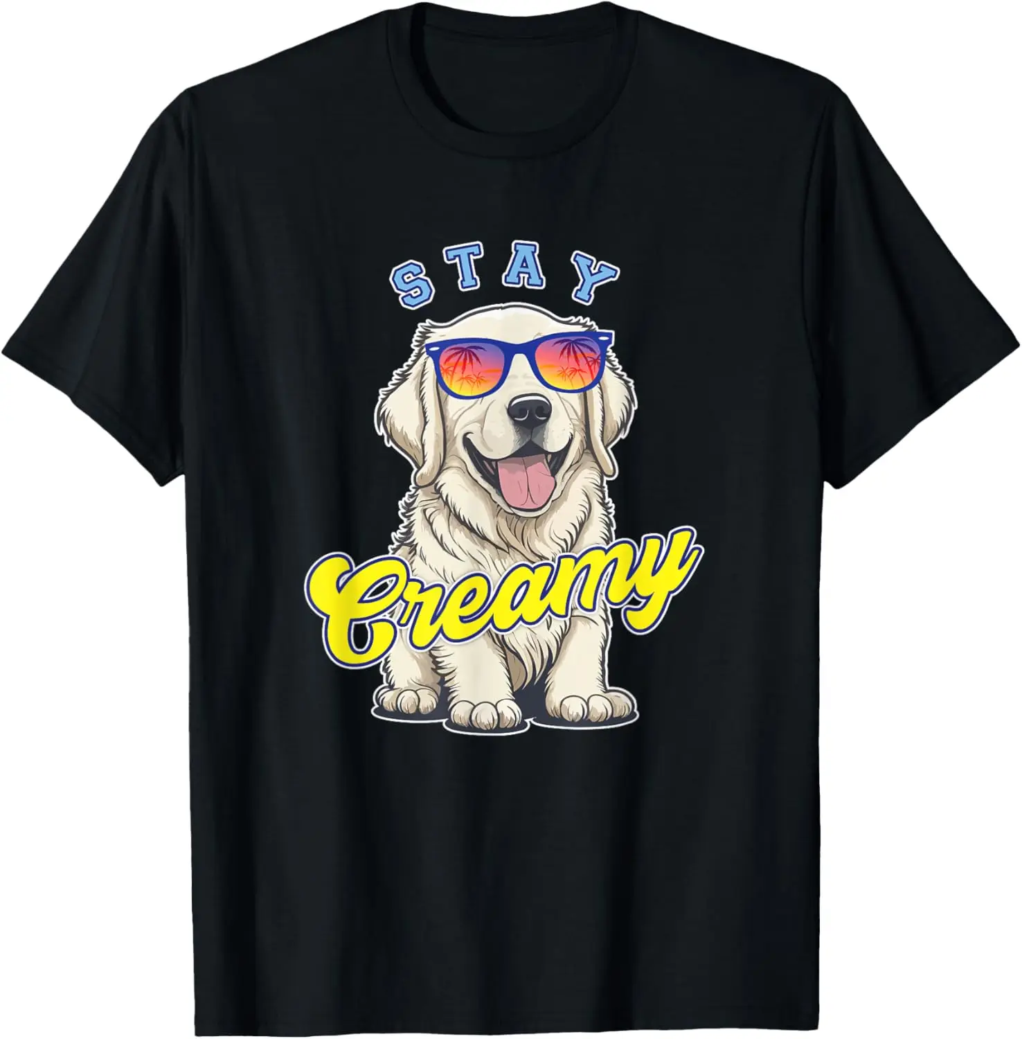 

English Cream Golden Retriever Funny ECGR Puppy Stay Creamy T-Shirt