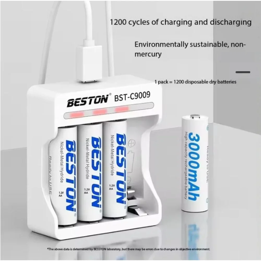New original AA/AAA rechargeable battery and charger with clock, radio, video game, digital camera, microphone, toy charger