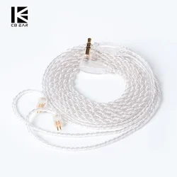 KBEAR Refreshing 4 Core  4N High Purity Silver Upgrade Earphone Cable for KZ ZST ZAX ASX KBEAR KS1 KS2 Lark TRI Starsea I3 Pro