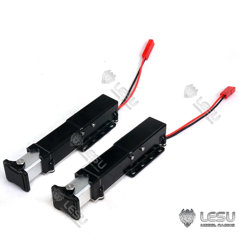 LESU RC Parts Metalowe elektryczne nogi podnoszące do ciągnika siodłowego Tamiyaya 1/14 RC Hydrauliczna wywrotka z przyczepą Zabawka zdalnie