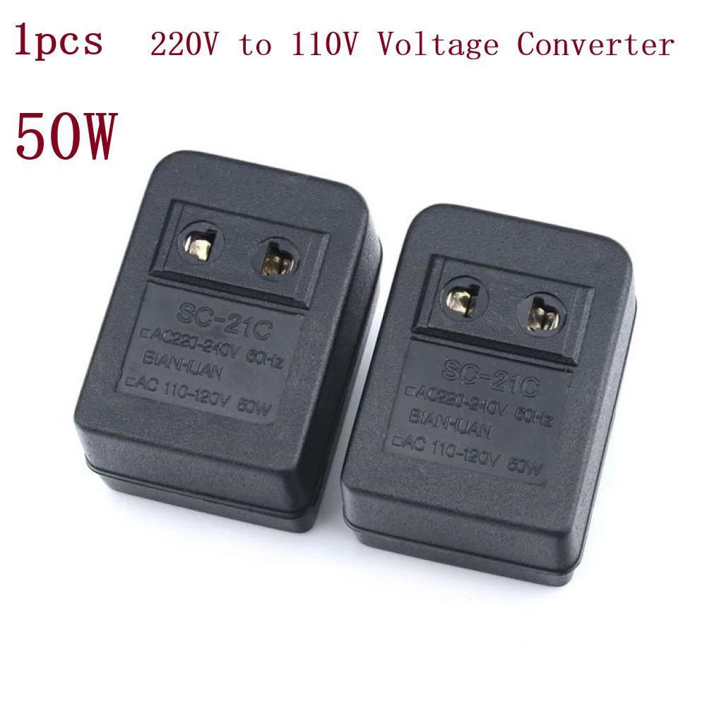 電圧変圧器ステップダウン変圧器トラベルアダプタ 50 ワット米国 AC 220 V に 110 V 電圧コンバータ家庭用電気アダプタ