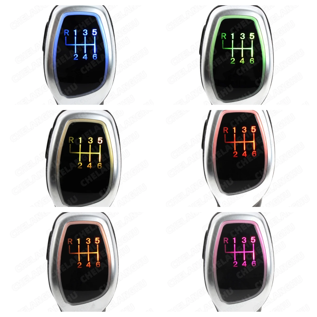 

6 speed Gear Shift knob Tricolor Car Accessory