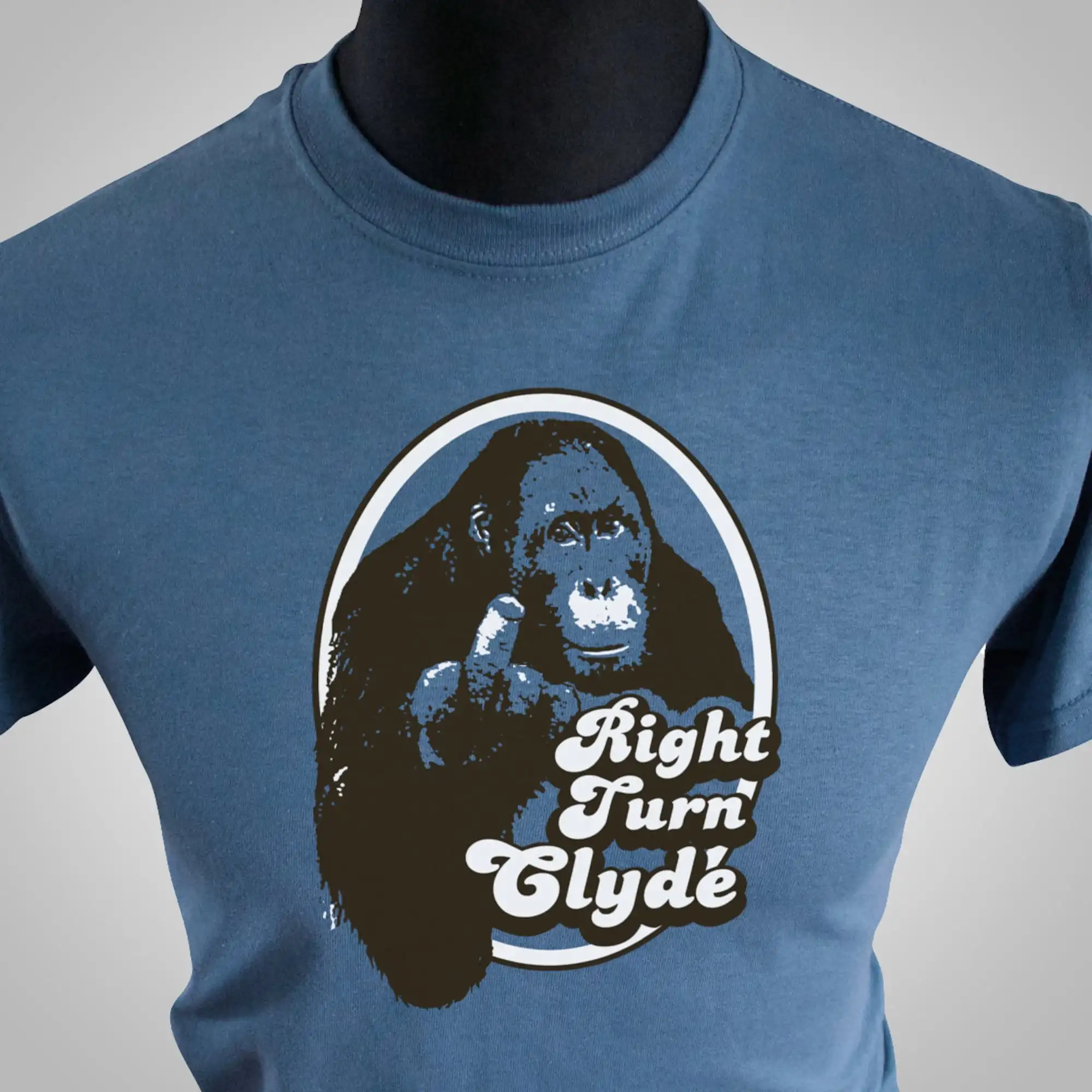 Right Turn Clyde T Shirt Blue