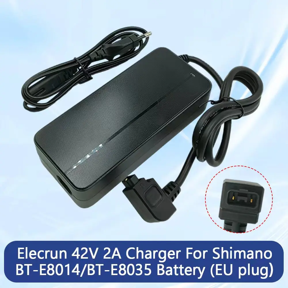 Elecrun 42V 2A Battery Charger For Shimano BT-E8014 BT-E8035 E-Bike Systems Adapter Spare Parts Accessory