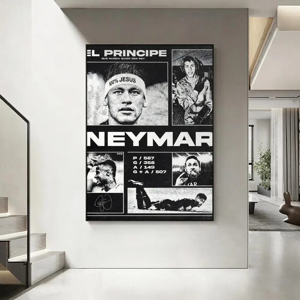 Sports N-Neymar Poster HD-Kunstwerk, wasserfest, selbstklebende Wanddekoration, Heimdekoration (Wohnzimmer, Schlafzimmer, Bar), ästhetisch – Detail 16