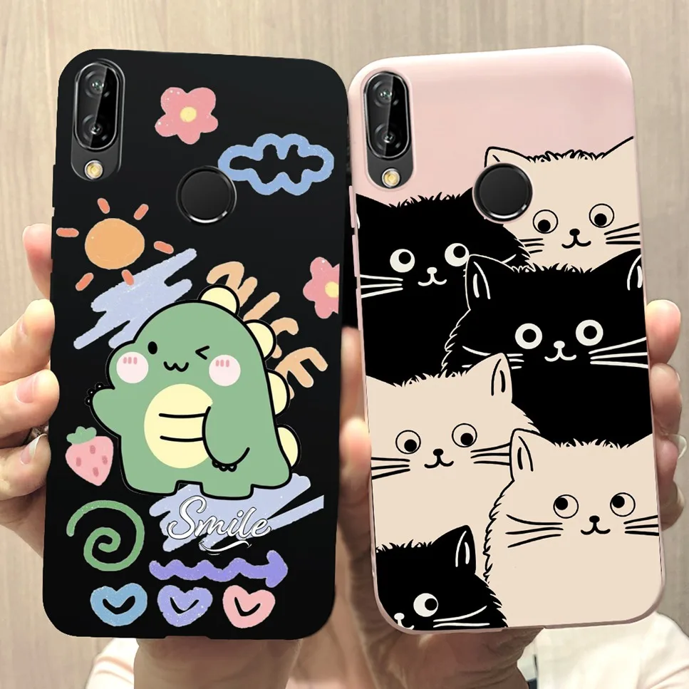 For Huawei P20 lite NE-TL00 Case Cute Astronaut Cat Soft Silicone Back Cover For Huawei P 20 Lite P30 lite Bumper Phone Case