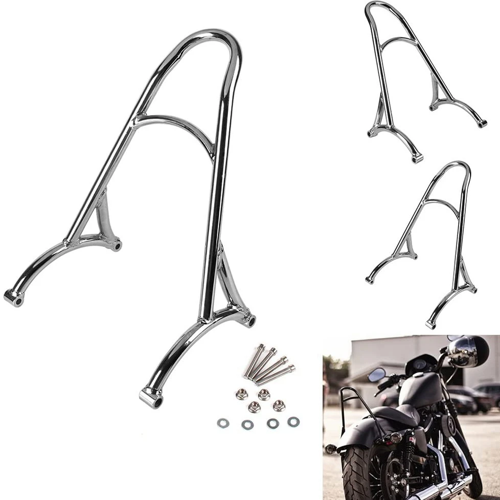 Motorcycle Silver Rear Passenger Backrest Bar for XL883 1200 48 72