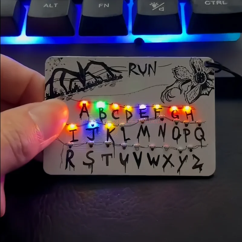 

In Stock Merchandise Card Light Strange Things 26 Letter Light Bag Car Charm Anime Ornament Ornament Festival Christmas gifts