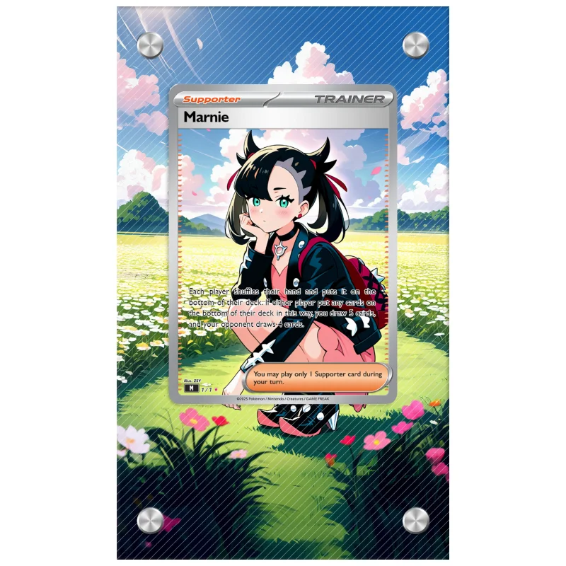 Pokemon Cards Brick PTCG Lillie Marnie Swimsuit Swim Baker Field Snow Anime Game Expand Art Acrylic Protective Case DIY Toy Gift