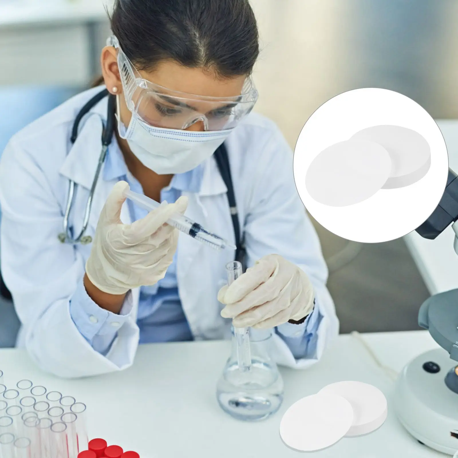

200 Pcs Qualitative Filter Medium Speed Labs Supplies Chemistry Fiber Laboratory Funnel Experiment
