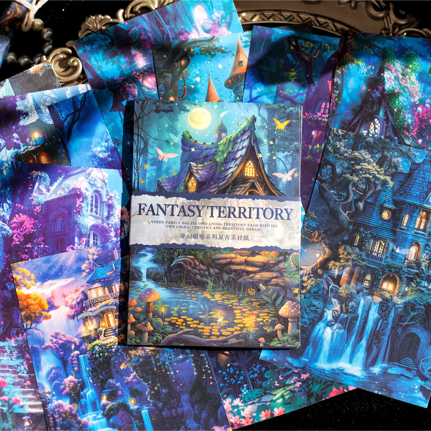 5 Stuks Fantasy Territorium Serie Schattige Mooie Retro Decoratieve Zelfklevende Papieren Memo Pad