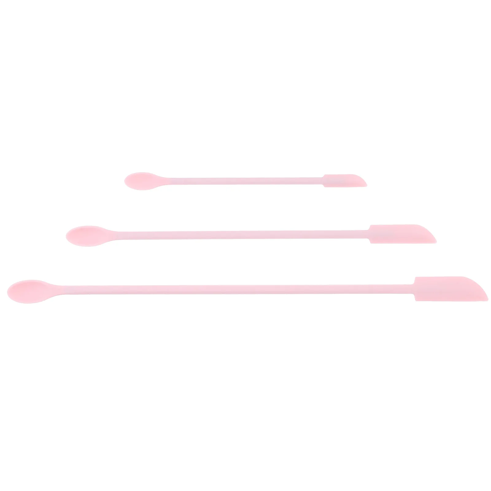 3-teiliges Silikon-Spatel-Set, Mini-Schönheitsschaber für Kosmetik, Shampoo, Lipgloss, Nagellack, Ketchup-Werkzeug