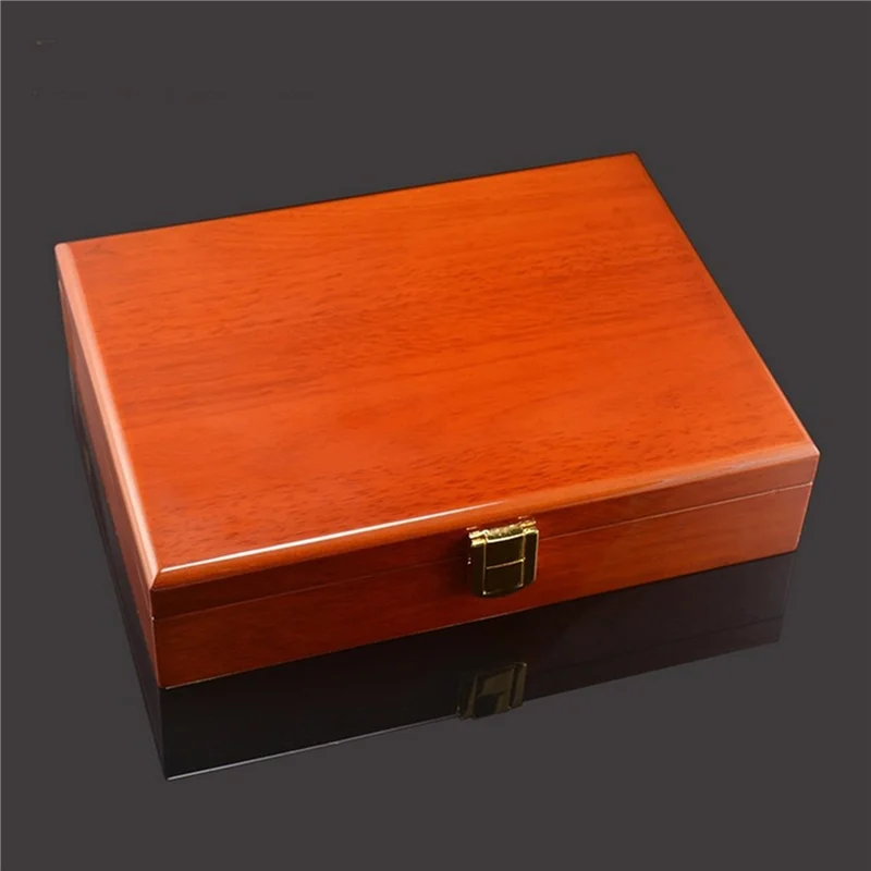 

【Best Selling】2X Glass Cufflinks Box For Men Painted Wooden Collection Display Box Storage 20-30Pairs Capacity Rings Jewelry Box